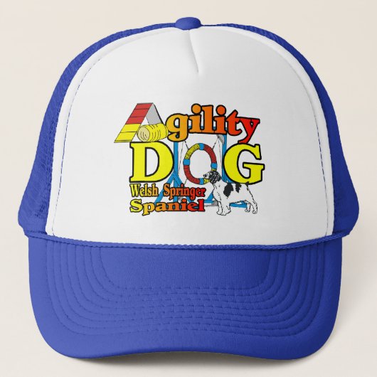 Welsh Springer Spaniel Agility Gifts Trucker Pet (Voorkant)