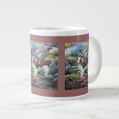 Welsh Springer Spaniel Art Gifts Grote Koffiekop (Voorkant rechts)