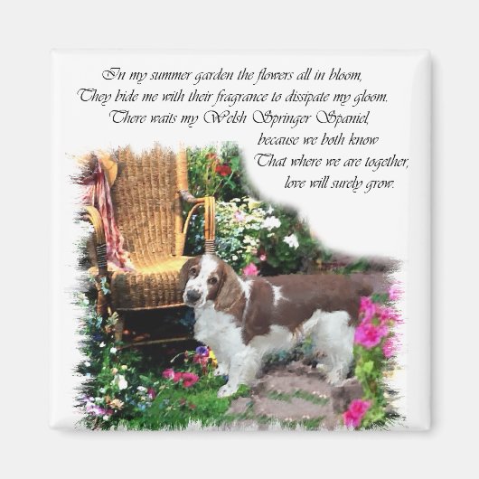Welsh Springer Spaniel Art Gifts Magneet (Voorkant)