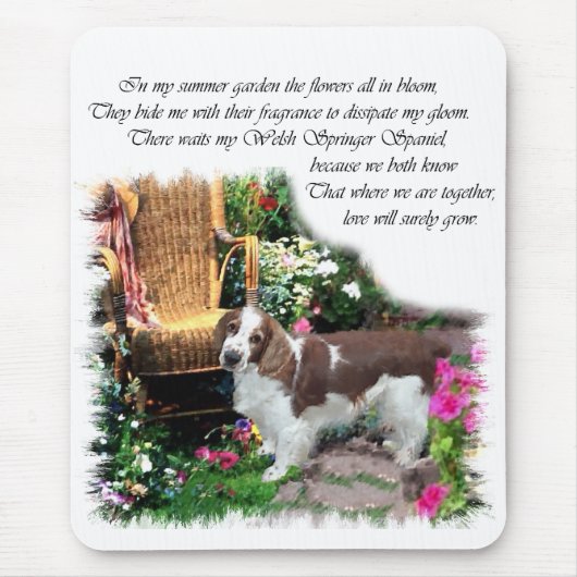 Welsh Springer Spaniel Art Gifts Muismat (Voorkant)