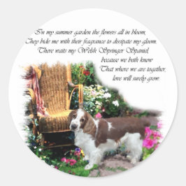 Welsh Springer Spaniel Art Gifts Ronde Sticker