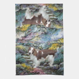 Welsh Springer Spaniel Art Gifts Theedoek