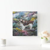 Welsh Springer Spaniel Art Gifts Vierkante Klok (Huis)