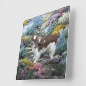 Welsh Springer Spaniel Art Gifts Vierkante Klok (Hoek)