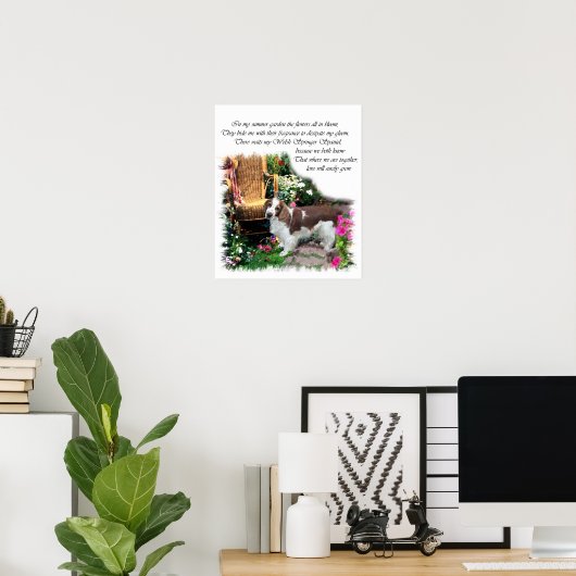 Welsh Springer Spaniel Art Print (Thuiskantoor)