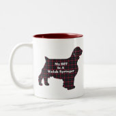 Welsh Springer SPANIEL BFF Tweekleurige Koffiemok (Links)