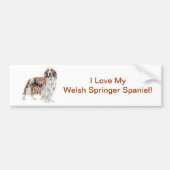 Welsh Springer Spaniel Bumpersticker (Voorkant)