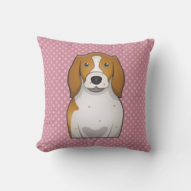 Welsh Springer Spaniel Cartoon Kussen (Voorkant)