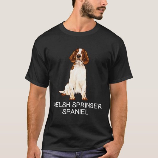Welsh Springer Spaniel Crazy Dog T-shirt (Voorkant)
