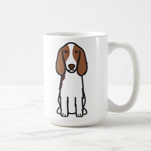 Welsh Springer Spaniel Dog Cartoon Koffiemok (Rechts)