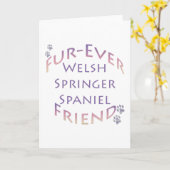 Welsh Springer Spaniel Furever Vriend Kaart (Gele Bloem)