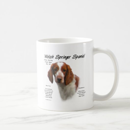 Welsh Springer Spaniel Geschiedenis Ontwerp Koffiemok (Rechts)