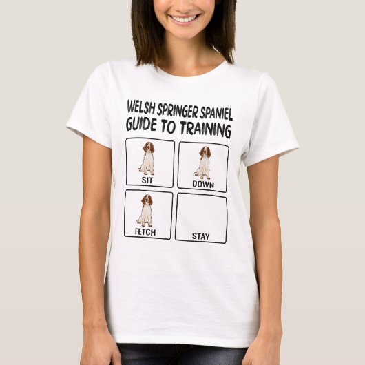 Welsh Springer Spaniel Guide to Training Dog Obedi T-shirt (Voorkant)