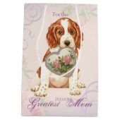 Welsh Springer Spaniel Heart mama Medium Cadeauzakje (Achterkant)