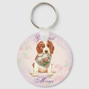 Welsh Springer Spaniel Heart mama Sleutelhanger