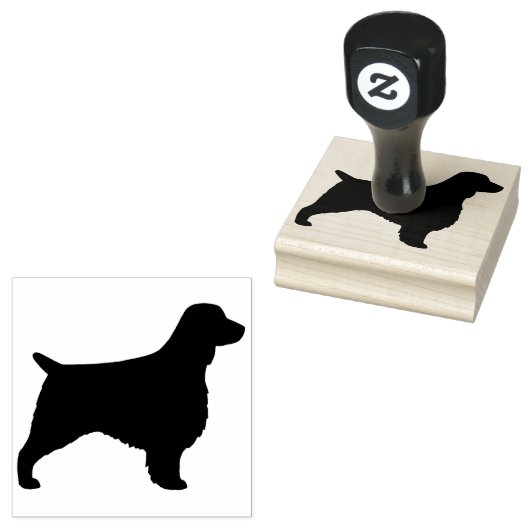 Welsh Springer Spaniel Hondenras Silhouet Rubberstempel (Gestempeld)