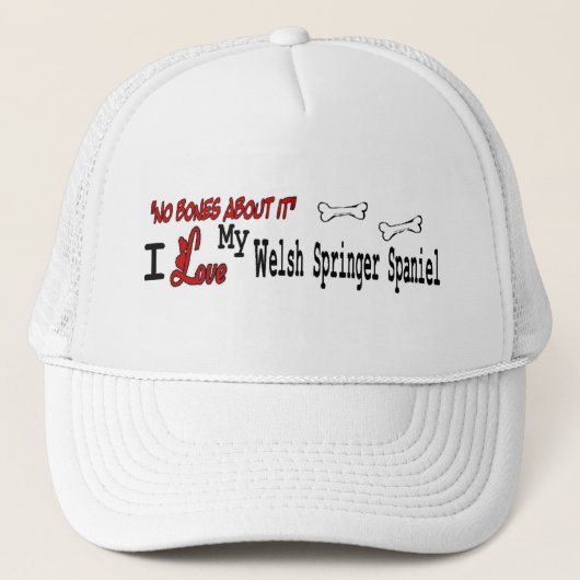 Welsh Springer Spaniel (Ik hou ervan) Hoed Trucker Pet (Voorkant)