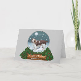 Welsh Springer Spaniel kerstcadeaus Feestdagen Kaart