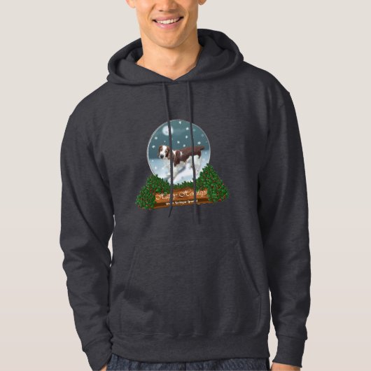 Welsh Springer Spaniel kerstcadeaus Hoodie (Voorkant)