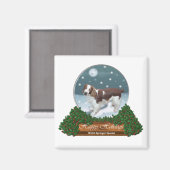 Welsh Springer Spaniel kerstcadeaus Magneet (Voorkant / Achterkant)