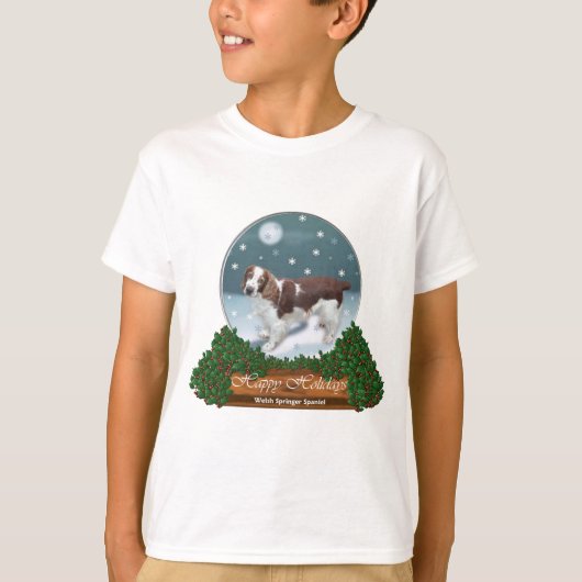 Welsh Springer Spaniel kerstcadeaus T-shirt (Voorkant)