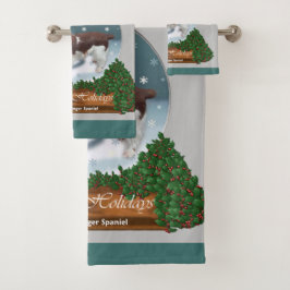 Welsh Springer Spaniel Kerstmis Bad Handdoek