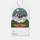 Welsh Springer Spaniel Kerstmis Cadeaulabel (Voorkant)