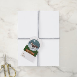 Welsh Springer Spaniel Kerstmis Cadeaulabel