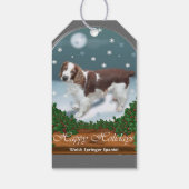 Welsh Springer Spaniel Kerstmis Cadeaulabel (Achterkant)