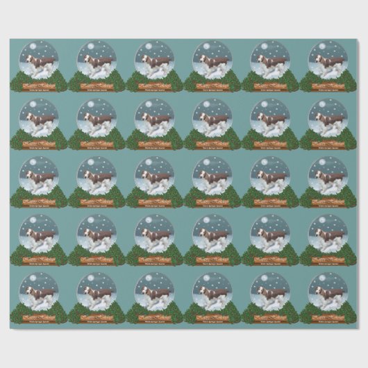 Welsh Springer Spaniel Kerstmis Cadeaupapier (Vlak)