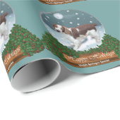 Welsh Springer Spaniel Kerstmis Cadeaupapier (Rol Hoek)