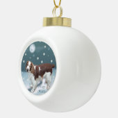 Welsh Springer Spaniel Kerstmis Keramische Bal Ornament (Rechts)