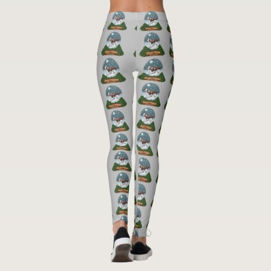 Welsh Springer Spaniel Kerstmis Leggings (Achterkant)
