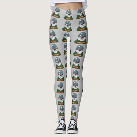 Welsh Springer Spaniel Kerstmis Leggings (Voorkant)