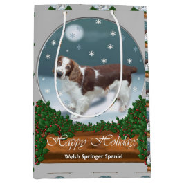 Welsh Springer Spaniel Kerstmis Medium Cadeauzakje