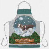 Welsh Springer Spaniel Kerstmis Schort (Voorkant)