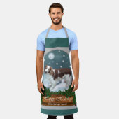 Welsh Springer Spaniel Kerstmis Schort (Gedragen)