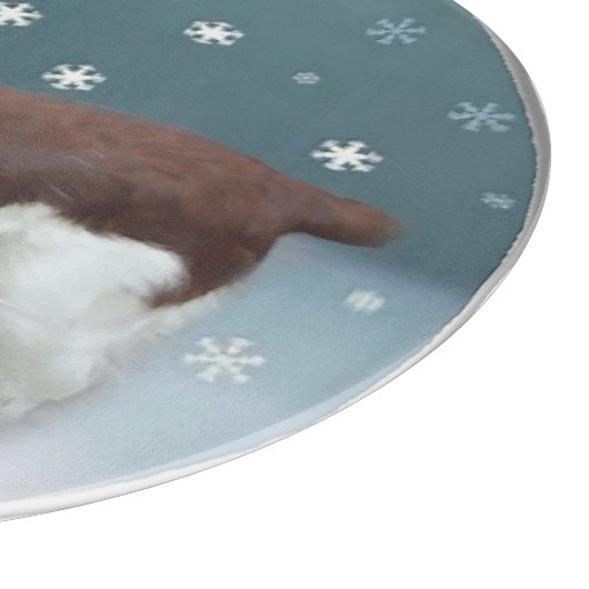 Welsh Springer Spaniel Kerstmis Snijplank (Hoek)