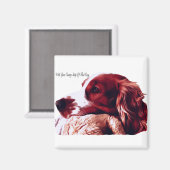 Welsh Springer Spaniel Love Magneet (Voorkant / Achterkant)