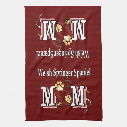 Welsh Springer Spaniel Ma Theedoek (Verticaal)
