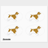 welsh springer spaniel ovale sticker (Vel)