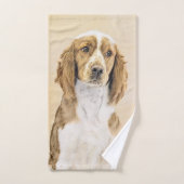 Welsh Springer Spaniel Painting - Original Dog Art Bad Handdoek (Handdoek)