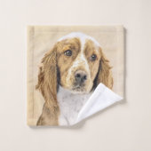 Welsh Springer Spaniel Painting - Original Dog Art Bad Handdoek (Wasdoekje)