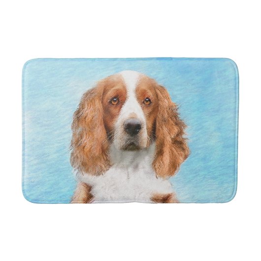 Welsh Springer Spaniel Painting - Original Dog Art Badmat (Voorkant)