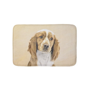 Welsh Springer Spaniel Painting - Original Dog Art Badmat
