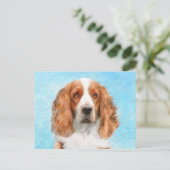 Welsh Springer Spaniel Painting - Original Dog Art Briefkaart (Staand voorkant)