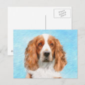 Welsh Springer Spaniel Painting - Original Dog Art Briefkaart (Voorkant / Achterkant)