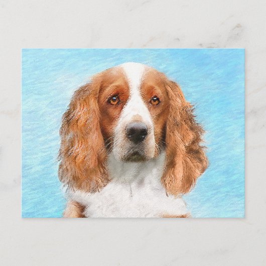 Welsh Springer Spaniel Painting - Original Dog Art Briefkaart (Voorkant)