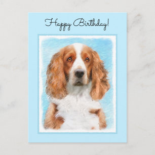 Welsh Springer Spaniel Painting - Original Dog Art Briefkaart