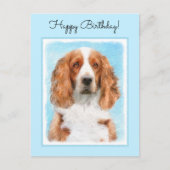 Welsh Springer Spaniel Painting - Original Dog Art Briefkaart (Voorkant)